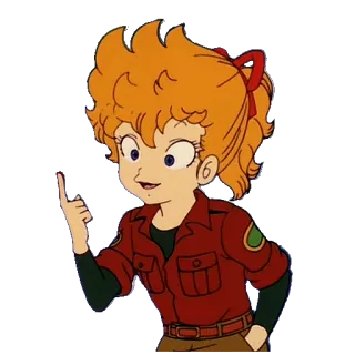 😋 desenho animado, anime, menina, personagem, cabelo laranja telegram sticker