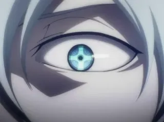 😳 eye, anime, character, blue eye telegram sticker