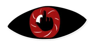 😡 mittelfinger, beleidigend, auge, unhöflich, geste whatsapp sticker