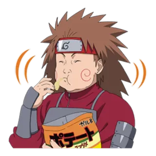 🙃 Choji Akimichi Naruto ポテート Аниме, Манга, Снэки, Еда, Персонаж, Чоджи, Наруто, Чипсы telegram sticker