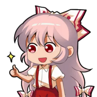 👍 Chibi, Anime, Ragazza, Cartone animato, Carino, Pollice in su, Kawaii telegram sticker