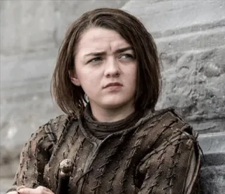 🌞 Arya Stark Game of Thrones Arya Stark, Game of Thrones, Maisie Williams, personnage, télévision, fantaisie telegram sticker