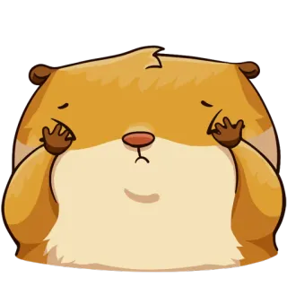 😑 hamster, triste, fofo, animal, roedor telegram sticker