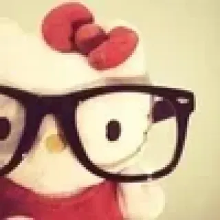 🤓 Hello Kitty Hello Kitty, Cartoon, Brille, Süß, Kawaii, Katze telegram sticker