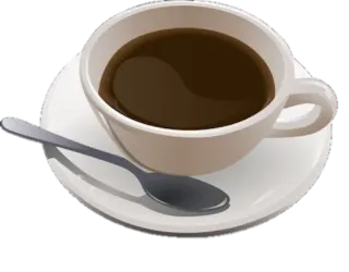 ☕ coffee, cup, spoon, drink, beverage, hot, morning telegram sticker