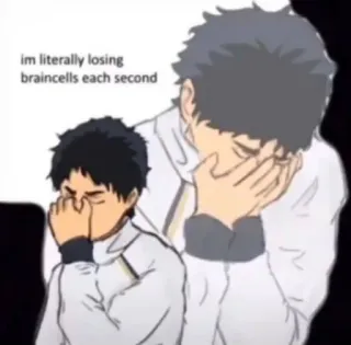 🤦‍♀️ im literally losing braincells each second Meme, Gehirnzellen, Verlieren, Frustration, Trauer telegram sticker