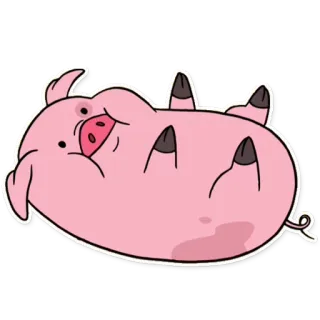 😐 Waddles Gravity Falls porco, desenho animado, fofo, animal, Waddles, Gravity Falls whatsapp sticker