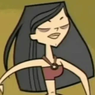 🎰 Heather Total Drama dibujos animados, animado, personaje, chica, adolescente whatsapp sticker