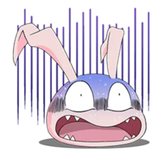 😨 만화, 토끼, 충격, 무서운 telegram sticker