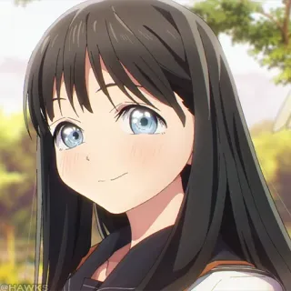 💠 Anime, Ragazza, Ritratto, Personaggio, Animazione, Cartone animato telegram sticker