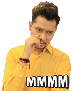 😶 MMMM mann, denken, nachdenken, grübeln, mmm, hmm whatsapp sticker