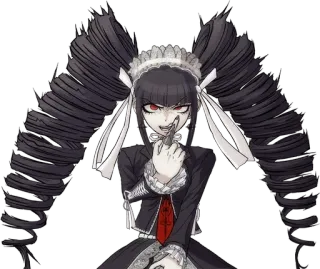 🃏 Celestia Ludenberg Danganronpa Anime, Gótico, Lolita, Mal, Faca telegram sticker
