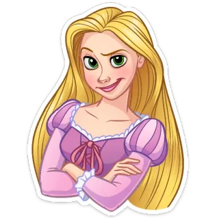 🤨 Rapunzel Tangled Disney, princesse, Raiponce, dessin animé, animé, personnage, film telegram sticker