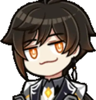 😏 Zhongli Genshin Impact anime, game, genshin impact, zhongli, character, sticker telegram sticker