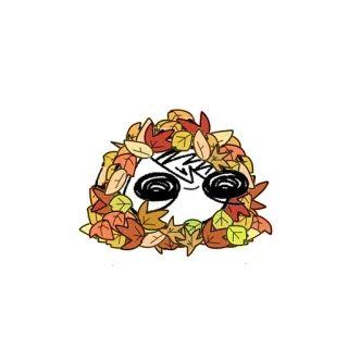 🍁 Мультфильм, Осень, Листья, Осень, Милый, Персонаж whatsapp sticker