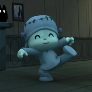 🎃 Pocoyo desenho animado, Halloween, Frankenstein, monstro, Pocoyo telegram sticker