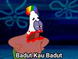 🦖 Patrick Star Spongebob Squarepants Badut Kau Badut patrick star, spongebob, klaun, badut, mem telegram sticker
