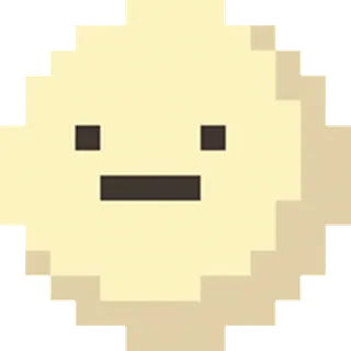 🪙 pixel art, simple, face, emoji, minimalist whatsapp sticker