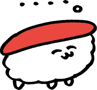 😐 Sushi, Comida, Fofo, Desenho animado, Comida japonesa whatsapp sticker