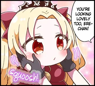 😮 Ere-chan YOU'RE LOOKING LOVELY TOO, ERE-CHAN! Animé, Manga, Kawaii, Mignon, Chibi telegram sticker