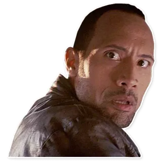 😨 The Rock actor, meme, expression, dwayne johnson, movie telegram sticker