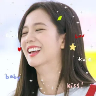 🦄 bliss, luv, tinie, baby, kiss! femme, sourire, joyeux, mignon, étincelle, amour, baiser whatsapp sticker