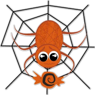 🥺 araña, halloween, caramelo, lindo, telaraña, bicho telegram sticker