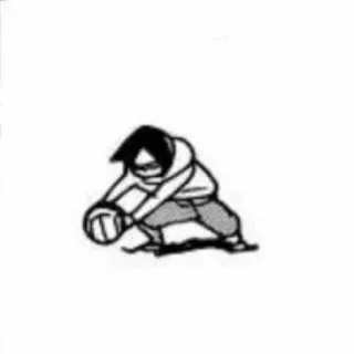 🖇 วอลเลย์บอล, การ์ตูน, กีฬา, ลูกบอล, อนิเมะ telegram sticker