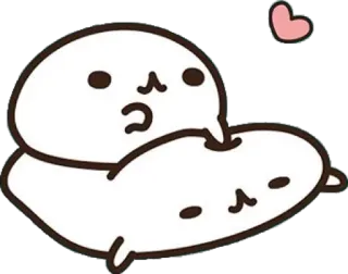 ☺️ seal, cute, heart, animal, cartoon, kawaii, love telegram sticker