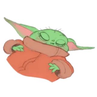 😴 Grogu The Mandalorian Grogu, Baby Yoda, Star Wars, The Mandalorian, niedlich, Cartoon whatsapp sticker