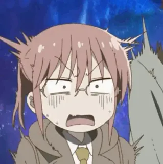 💈 Kobayashi Miss Kobayashi's Dragon Maid anime, impactado, reacción, divertido, Kobayashi, Miss Kobayashi's Dragon Maid telegram sticker