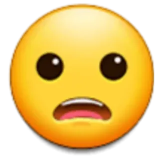 😦 emoji, emoticon, face, shocked, disappointed telegram sticker