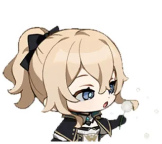 🌼 Jean Genshin Impact Anime, Paardenbloem, Genshin Impact, Jean, Spel telegram sticker