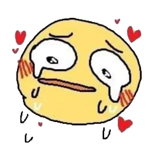 😭 emoji, triste, pleurer, larmes, mignon telegram sticker