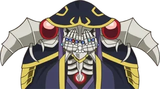 😱 Ainz Ooal Gown Overlord Anime, Skelett, Zauberer, Overlord, Ainz Ooal Gown, Magie whatsapp sticker