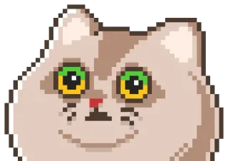 😺 кот, пиксель арт, милый, животное, наклейка telegram sticker