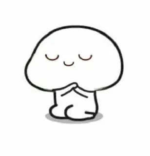 😌 imut, kartun, blob, karakter, kawaii whatsapp sticker