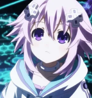 🔮 Neptune Hyperdimension Neptunia anime, game, character, purple, neptune, hyperdimension neptunia telegram sticker