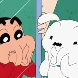 😘 Shin-chan Crayon Shin-chan Shin Chan, Anime, Cartone animato, Divertente, Cane, Carino telegram sticker