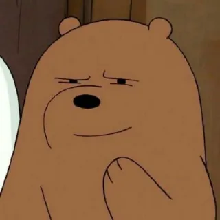 ✨ Grizzly Bear We Bare Bears Dibujos animados, Oso, Grizzly, Animación, We Bare Bears, Personaje telegram sticker
