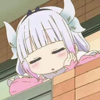 🍥 Kanna Kamui Miss Kobayashi's Dragon Maid Anime, Niedlich, Drache, Kanna, Chibi, Kawaii whatsapp sticker