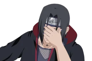 😒 Itachi Uchiha Naruto аниме, Наруто, Итачи, Учиха, манга, ниндзя, фейспалм telegram sticker