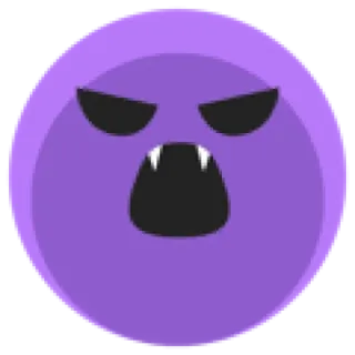 😈 monstruo, miedo, morado, cara, tenebroso, emoji, dibujo animado telegram sticker