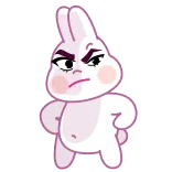 🤨 兔子, 卡通, 可爱, 动物, 搞笑, 贴纸 whatsapp sticker