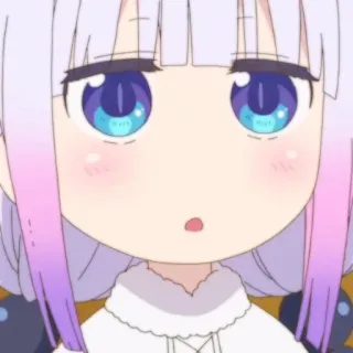 🍚 Kanna Kamui Miss Kobayashi's Dragon Maid anime, dragão, Kanna, fofo, kawaii, mangá, chibi whatsapp sticker