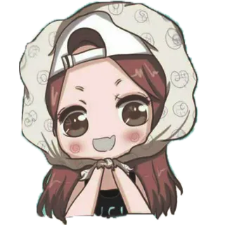 😅 Мультфильм, Девочка, Чиби, Милый, Аниме telegram sticker