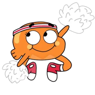 ⚽️ Darwin Watterson The Amazing World of Gumball Dessin animé, Cheerleader, Pompons, Darwin, Gumball, Animation telegram sticker
