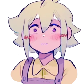 😳 Basil Omori Anime, Postać, Słodki, Bazyl, Omori, Rumieniec telegram sticker