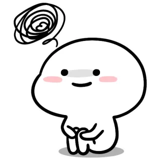 😡 cute, cartoon, confused, thinking, nervous telegram sticker