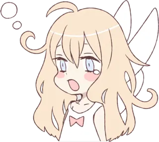 😶 Anime, Manga, Gadis, Lucu, Kartun, Berpikir telegram sticker